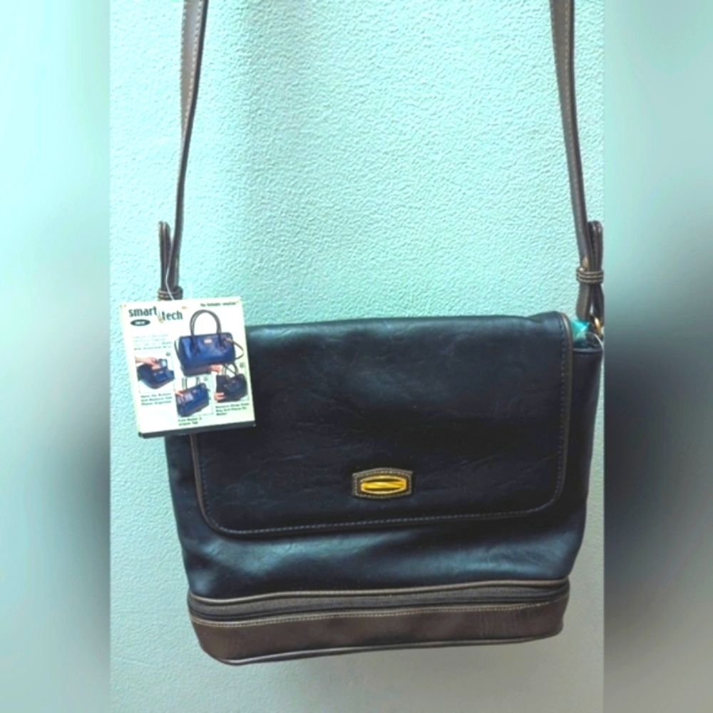 New With Tags, Smart Tech Two-Tone Shoulder Bag. 13.5" W x 9" T x 4.5"